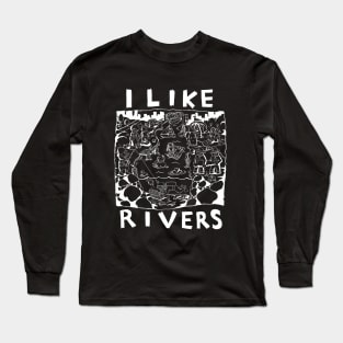 By The River- Illustrated Lyrics - Aesop Rock - Inverted Long Sleeve T-Shirt